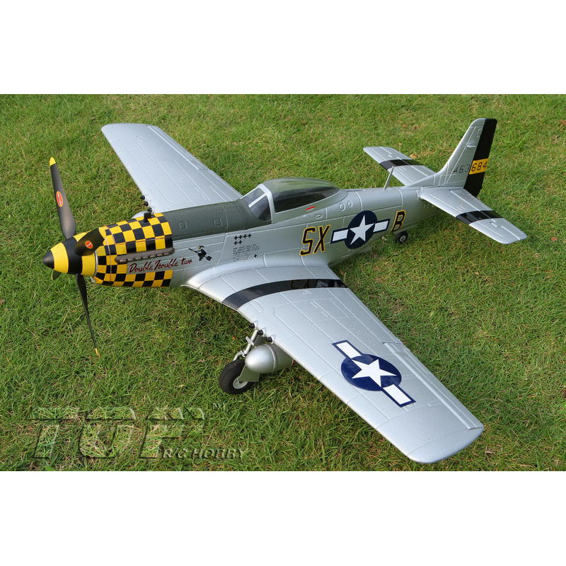 Toprc P-51D Mustang Yellow 750mm/30.00in EPO Electric RC Airplane Ready-To-Fly