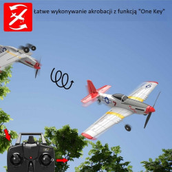 Volantex P-51D Mustang 400mm Wingspan 2.4G 6-Axis Gyro RC Airplane One Key Return Ready-To-Fly